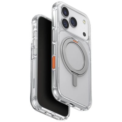 Uniq Swivix 360 drehbare Schutzhülle mit Ständer für iPhone 17 Pro – Transparent