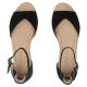 5. Schwarze Keilsandalen aus Leder für Damen, Filippo DS7635
