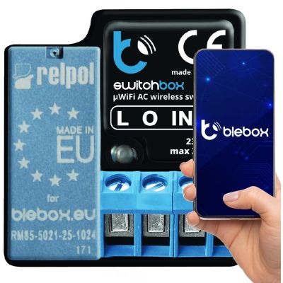 2. BLEBOX Schaltschrank v3 - 230V Schalter mit Energieverbrauchsmessung