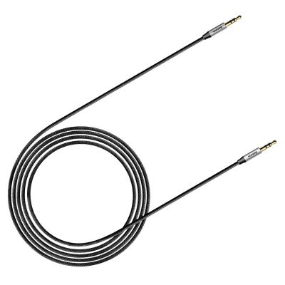 9. Baseus Yiven M30 Stereo-Audiokabel AUX 3,5 mm Mini-Klinkenstecker 1,5 m silber-schwarz (CAM30-CS1)