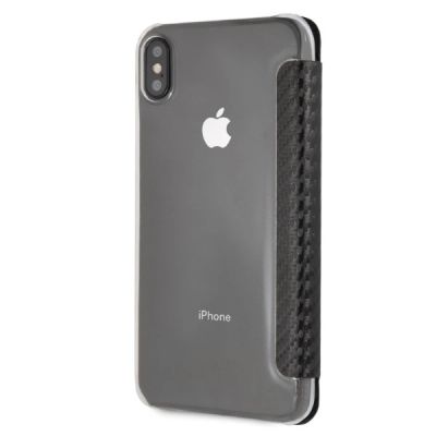 5. BMW Carbon Tricolor Stripe iPhone XS Max Hülle - Schwarz