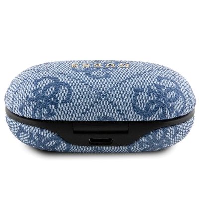 3. TWS Guess 4G Metall-Bluetooth-Kopfhörer mit ENC-Dockingstation – Blau