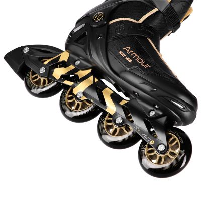 5. NA22151 ARMOUR Rollschuhe, schwarz und gold, Größe 41, Nils Extreme