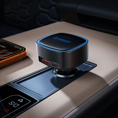 10. Orico FC-66-1A2C 66W Kfz-Ladegerät mit integriertem, einziehbarem USB-C-Kabel – Schwarz