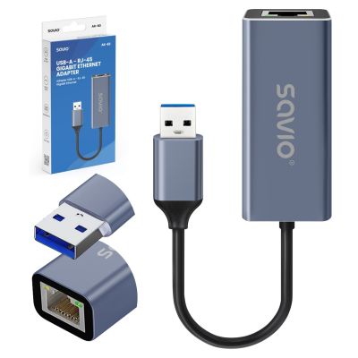 2. SAVIO Adapter USB-A - RJ-45 Gigabit Ethernet AK-83
