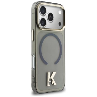 4. Karl Lagerfeld IML K Head Logo MagSafe Hülle für iPhone 17 Pro - Schwarz