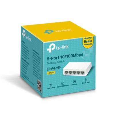 5. Switch TP-Link LiteWave LS1005, 5 RJ45-Anschlüsse 10/100 Mbit/s