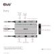 8. CLUB3D CSV-1594 USB 3.2 Gen 1 (3.1 Gen 1) Typ-C Dockingstation, Schwarz, Grau