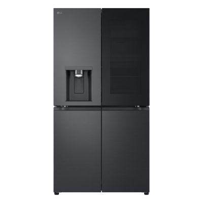 14. LG GMG960EVJE Side-by-Side-Kühlschrank mit mehreren Türen, 179 cm, Essence Black Steel, Mattschwarz, Total NoFrost, Wasserzulauf