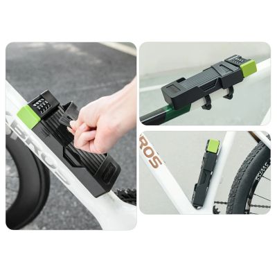 5. Rockbros 829 Faltbares Fahrradschloss mit Zahlencode – Schwarz