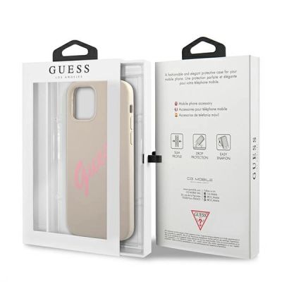 8. Guess GUHCP12MLSVSGP iPhone 12/12 Pro 6.1" grau rosa/grau rosa Hardcase Silikon Vintage