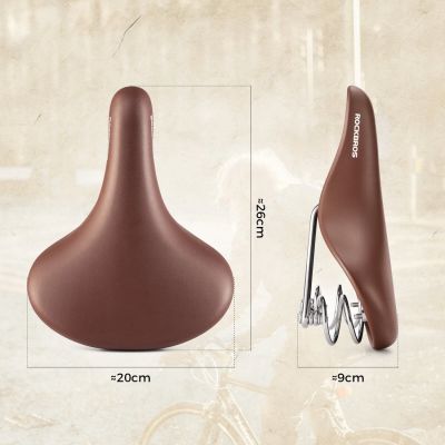 8. Rockbros 6800S Retro-Komfort-Fahrradsattel – braun
