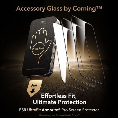 2. ESR UltraFit Armorite Pro Panzerglas für iPhone 16 Pro / 17 - Transparent