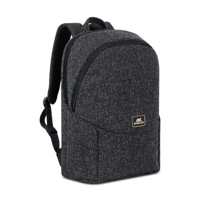 23. RIVACASE Anvik 15,6"-Laptop-Rucksack, 15 l, schwarz, aus wasserdichtem Material, Fächer für ein 10,5"-Tablet, Smartphone, Dokumente, Zubehör, Trinkflasche