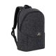 23. RIVACASE Anvik 15,6"-Laptop-Rucksack, 15 l, schwarz, aus wasserdichtem Material, Fächer für ein 10,5"-Tablet, Smartphone, Dokumente, Zubehör, Trinkflasche