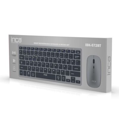 6. Inca IBK-572BT Tastatur und Maus inklusive Funkfernbedienung + Bluetooth, Schwarz