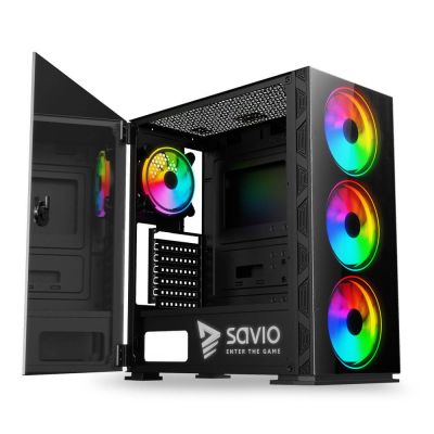 4. SAVIO PC-Gehäuse PRIME X1 ARGB-Glas SAVGC-PRIMEX1