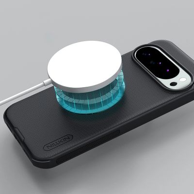 14. Nillkin Super Frosted Shield Pro Magnetische Hülle für Google Pixel 10/10 Pro, kompatibel mit MagSafe – Schwarz