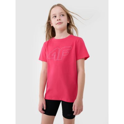 Mädchen-T-Shirt mit Aufdruck, regulär, Größe 4F 4FJWSS25TTSHF2176-55S