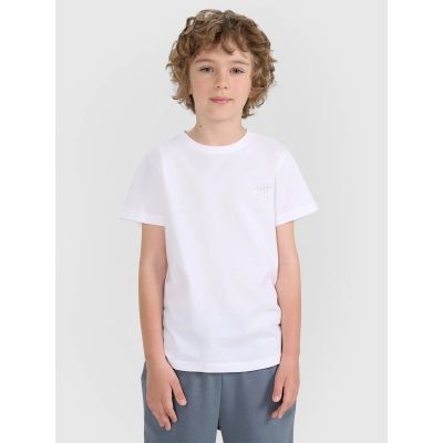 12. Normales, einfarbiges T-Shirt (2er-Set) für Kinder 4F 4FJRAW25TTSHU3157-93S