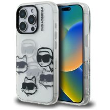Karl Lagerfeld IML Multi K&C Head Pattern Case für iPhone 16 Pro - Transparent