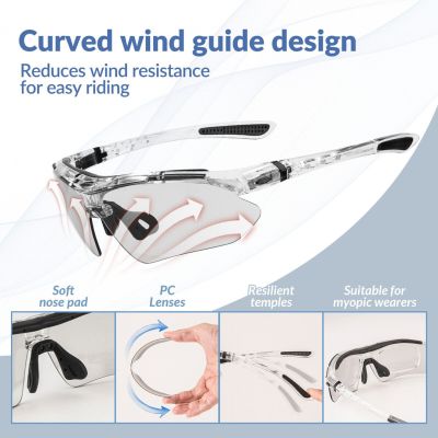 4. Rockbros Sportbrille 0089 silber polarisiert