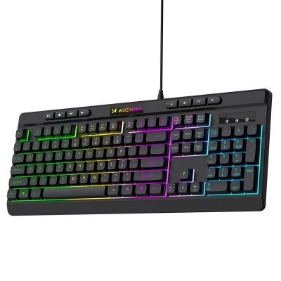 3. Wozinsky WKG-1044 Kabelgebundene Gaming-Tastatur mit Hintergrundbeleuchtung und Membrantastatur – Schwarz