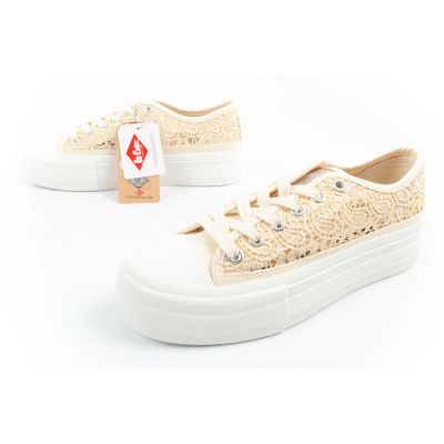 17. Lee Cooper Damen-Sneaker mit durchbrochener Spitze und Plateau