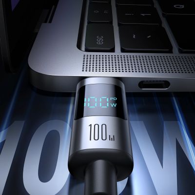 3. Joyroom S-A16 Pro Prism Series 100W USB-C-Kabel – USB-C mit Digitalanzeige 1,2 m – Schwarz