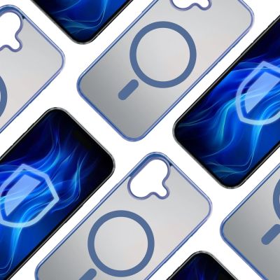 12. 3mk Frosty MagCase Blue Hülle für Apple iPhone 16 Plus – transparent