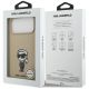 8. Karl Lagerfeld Silikonhülle mit Karl-Skizze und Logo (MagSafe) für iPhone 17 Pro Max – Braun