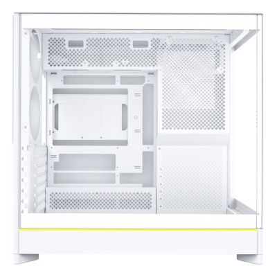 5. Montech HS02 PC-Gehäuse, Midi-Tower, ATX, gehärtetes Glas, ARGB – Weiß