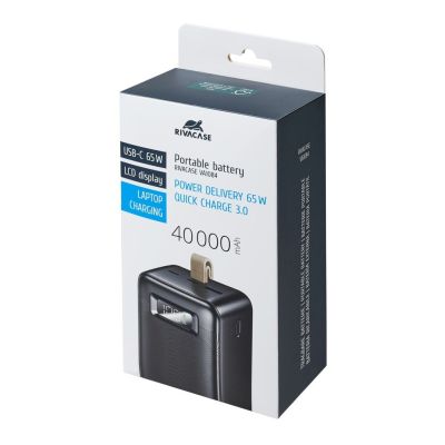 18. Rivacase VA1084 Lithium-Polymer (LiPo) Powerbank 40000 mAh Schwarz