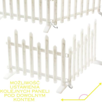 3. Dekorativer LED-Zaun, 8-teilig, warmweiß