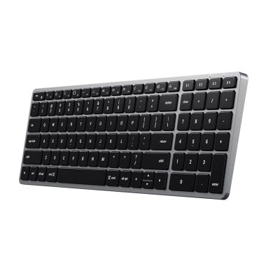 3. Satechi Slim X2 Bluetooth Backlit Keyboard – kabellose Tastatur mit Ziffernblock (Space Gray) US