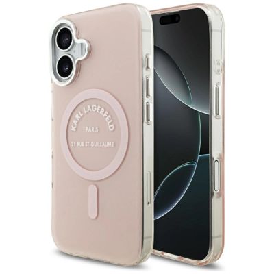 Karl Lagerfeld IML Karl RSG Logo MagSafe Hülle für iPhone 17 - Pink