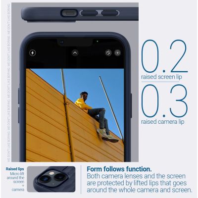 9. Caseology Parallax Mag Hülle mit MagSafe für iPhone 14 Plus – Marineblau