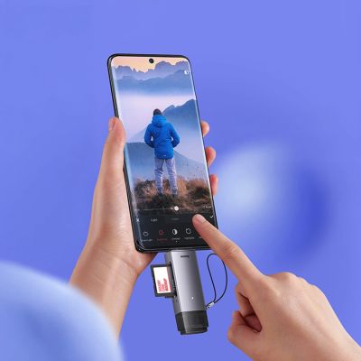 14. Baseus Lite Series USB-A/USB-C 3.0 SD/TF Kartenleser - Grau