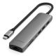 Satechi 7-in-1 USB-C Slim Multiport-Adapter mit Ethernet – Space Grau