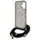 6. Guess Crossbody Cord Script MagSafe Hülle für iPhone 16 – Schwarz