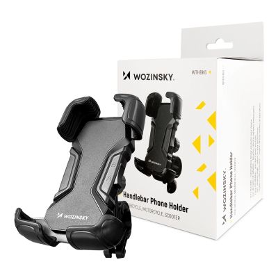5. Wozinsky starker Handyhalter für Fahrrad-, Motorrad-, Rollerlenker, schwarz (WBHBK6)