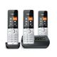 Gigaset 500A Comfort Trio Schnurlostelefon - Anrufbeantworter - ECO DECT\GAP\CAT-iq - Silber + 2 zusätzliche Mobilteile