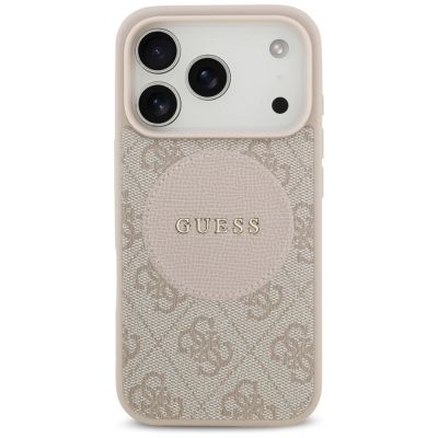 3. Guess 4G Circle Classic Logo MagSafe Case für iPhone 17 Pro - Pink