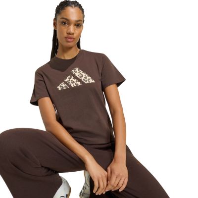 5. adidas Damen-T-Shirt mit Tiermotiv, Braun KT2676
