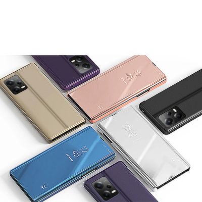 4. Clear View Hülle für Xiaomi Redmi Note 12 5G / Poco X5 5G Flip Cover Pink