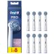 Braun Oral-B EB60-8 Jautrus Clean Pro Dantu Šepetelio Galvutes, 8 Vnt.