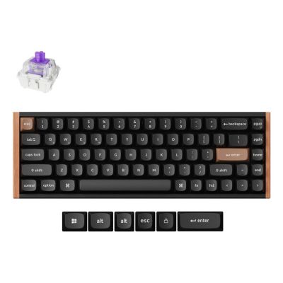2. Keychron K6 HE Universal-Tastatur mit USB und Bluetooth, Braun/Schwarz