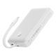 8. Baseus Magnetic Mini MagSafe 10000 mAh 30 W Powerbank mit integriertem USB-C-Kabel – Weiß + Baseus Simple Series USB-C – USB-C 60 W 0,3 m Kabel