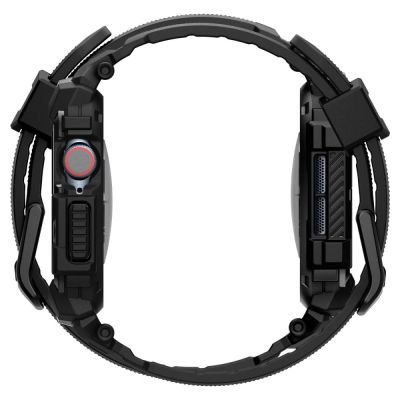 3. Spigen Rugged Armor Pro Gehäuse mit Armband für Apple Watch 10 (42 mm) – Schwarz