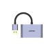 3. UNITEK V1304A Kabeladapter 0,15 m USB Typ-A HDMI + VGA (D-Sub) Grau